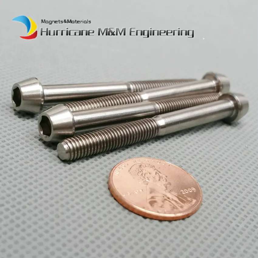 

1Pack Long Ti Bolt M5 x50mm Titanium Bolts 4 Oil Brake Original Ti Color Cone Head Hexagon Socket Ti Screws Ti Fastener