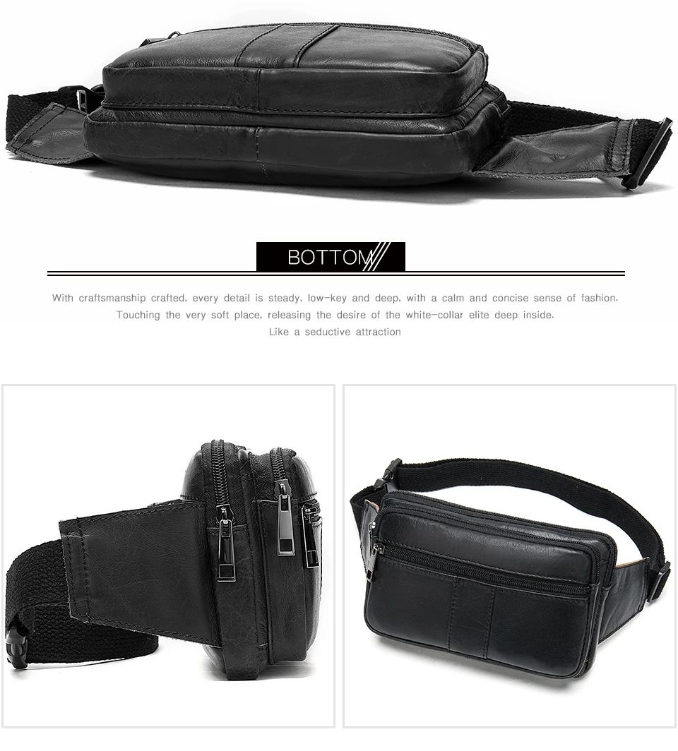 10 male fanny pack men's waist bag belt men leather genuine man belt pouch money belt bum hip bag for men waist pack bags