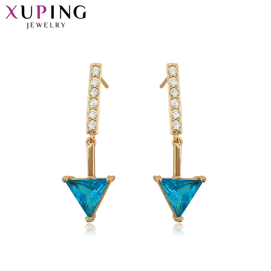 

Xuping Vintage Triangle Shape Long Studs Earrings Gold Color Plated Jewelry Earrings for Women Valentine's Gift S126.3-97447