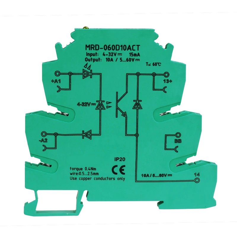 

MRD-060D10ACT Ultra Thin DC Solid State Relay 10A DC-DC Normally Open