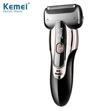 Kemei Barbeador Elétrico de Barbear Para Os Homens de Três Cabeça Faca Alternativo Navalha Barbeador Elétrico Lavagem do Corpo dos homens