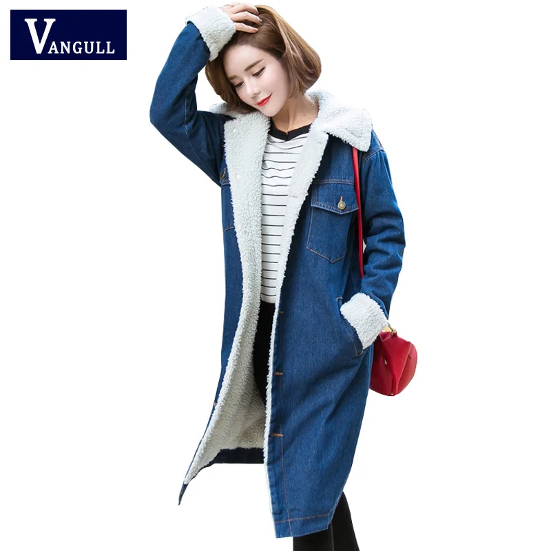 Spring Fur Jean Denim Jacket Winter Blue Women Bomber