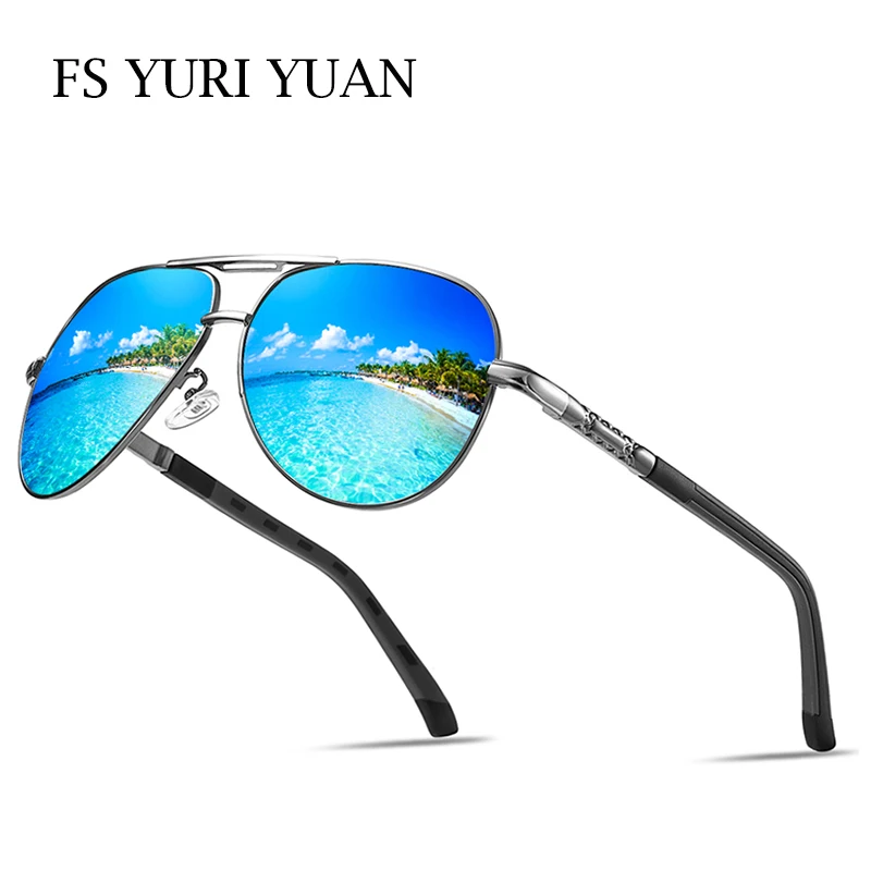 

FS YURI YUAN Classic Pilot Men Polarized Fishing Sunglasses Top Quality Outdoor Sport Sun Glasses Hiking HD Drive Glasses 8725