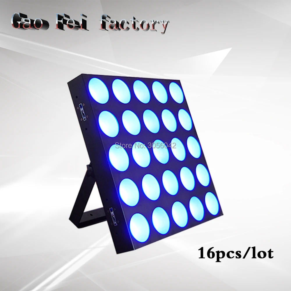 

16pcs/lot 25x10w rgb 3in1 led matrix dmx512 disco dj background stage lighting