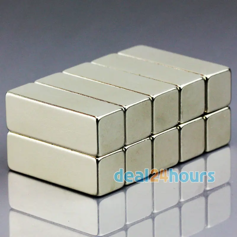 

OMO Magnetics 10pcs/lot N50 Bulk Super Strong Strip Block Bar Magnets Rare Earth Neodymium 30 x 10 x 10 mm