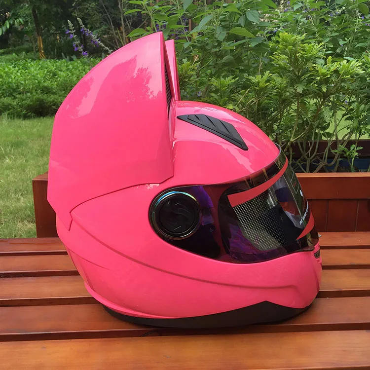 В кошачьими ушками мотоциклетный шлем, четыре сезона анти-туман шлем NITRINOS