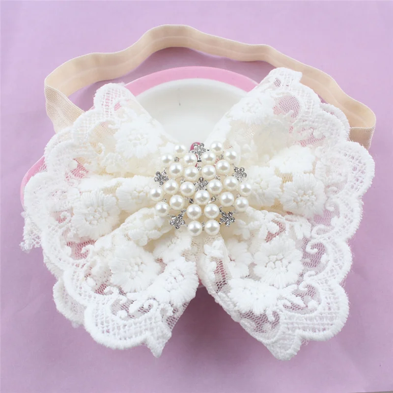 

Newborn Cotton Floral Headwear 2017 New Bebes Kids Flower Headband White Lace Hair Bands Hot Sale Girls Flower Hair Accessories