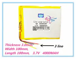 3 линия 30100100 лучший бренд батареи 3,7 V литий-полимерная батарея планшета 30101100 4000 MAH Мобильная мощность DIY планшетный компьютер