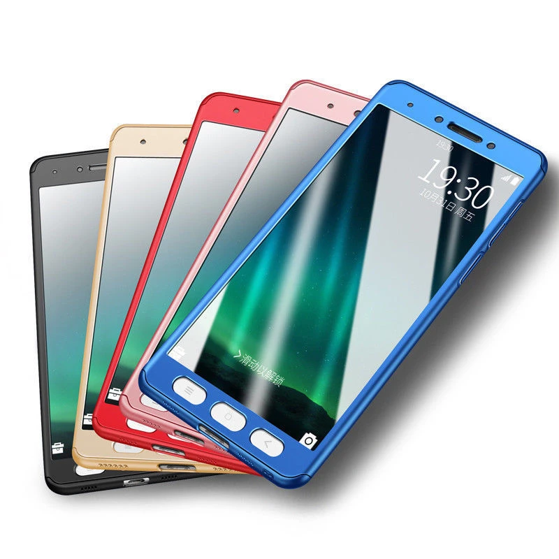 Гибридный чехол и закаленное стекло для Xiaomi Redmi 4X5 Plus 6 Note 5Pro 360 Полное покрытие 4 4A 5A