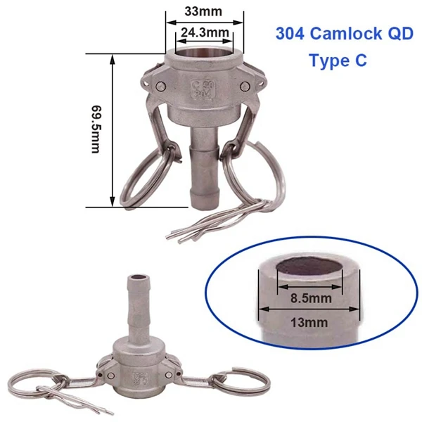 304 нержавеющая сталь 1/" Camlock Быстрый разъём Cam& Groove фитинг Homebrew пивной насос труба