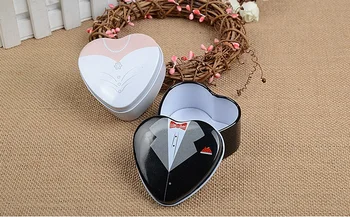 

150pcs Heart shaped Tin Boxes for Wedding Ceremony Party Favors Gifts Tuxedo Dress Design Candy Box wen6336