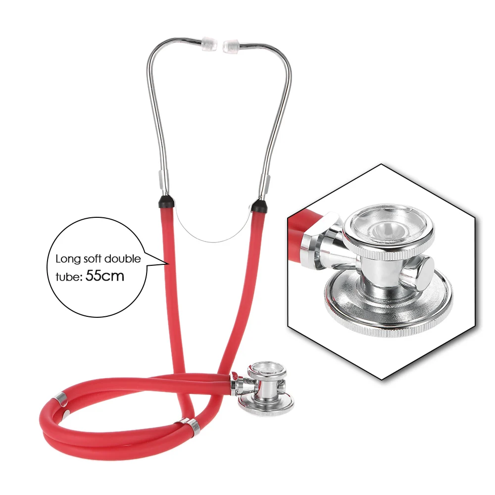 

Double Dual Head Medical Stethoscope Health Care Professional Multifunctional Long Soft Tube Stethoscope Estetoscopio Tool