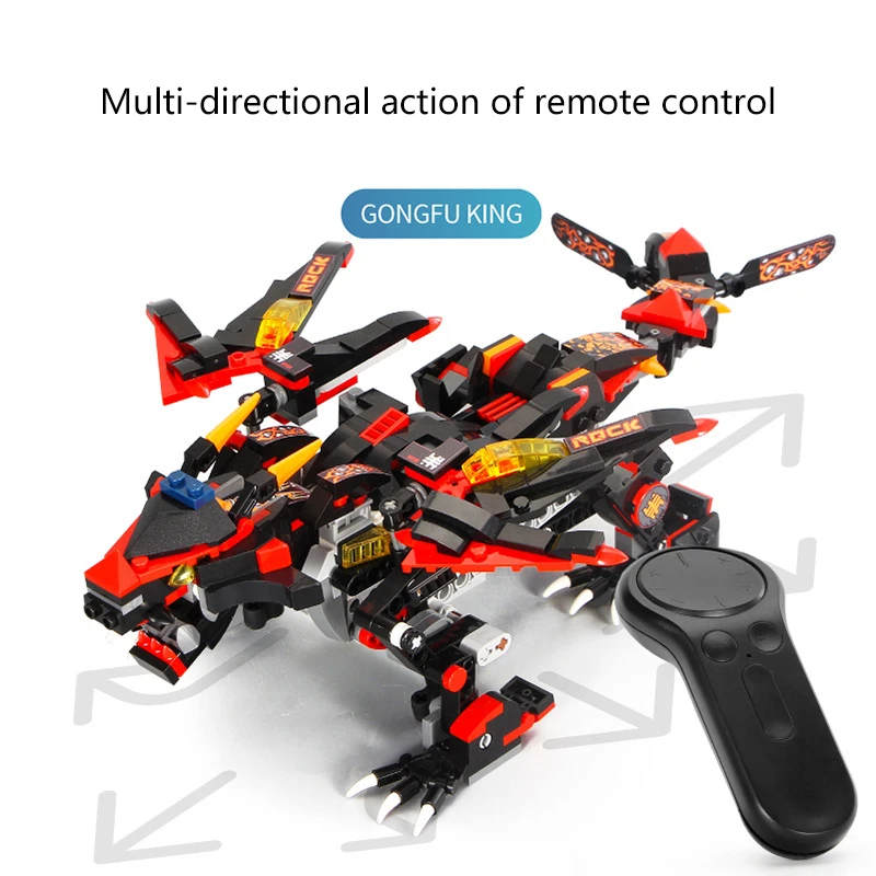 

4 Colors Movie Building Blocks Compatible Ninjagoed Stormbringer Dragon Armor Remote Control Bricks RC LegoINGlys Toys Boy Gifts