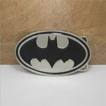 Retail 2016 New Style Film Batman Superman Belt Buckle With 102*61mm Oval Silver Black Metal Fashion Man Woman Jeans Accessories