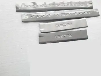 

4PCS/SET Stainless Steel Internal Door Sill / Internal Scuff Plate for Hyundai Tucson 2004-2014 Car styling