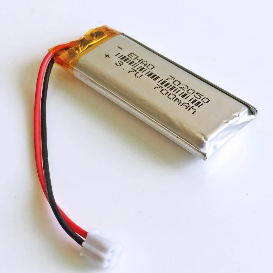 JST PH 2,0 2pin 3,7 V 700mAh 702050 литий-полимерная LiPo аккумуляторная батарея для Mp3 наушников PAD DVD электронной книги bluetooth камеры