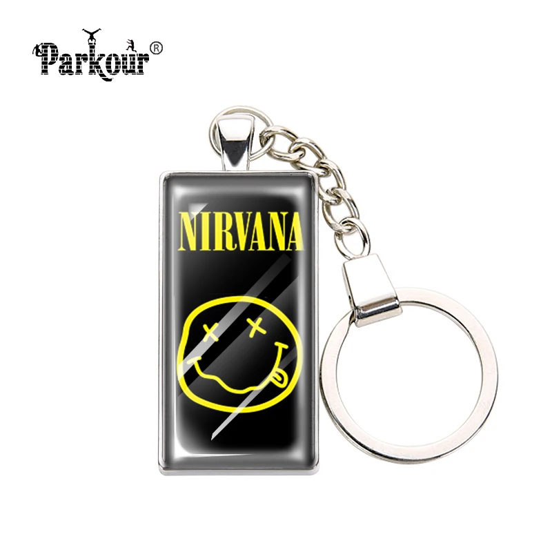 涅槃ロックバンドキーホルダーガラスカボション有名なロックンロールキーチェーンガラスドームキーリング手作りジュエリーキーホルダー Key Holder Band Keychainsrock Band Keychains Aliexpress