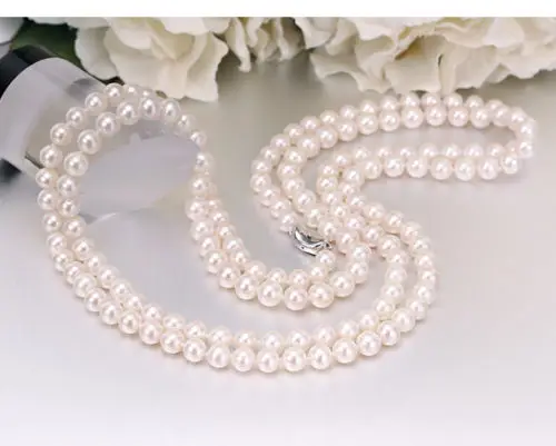 

FREE SHIPPING HOT sell new Style >>>> classic AAA 9-10mm south sea round white pearl necklace 48"925s