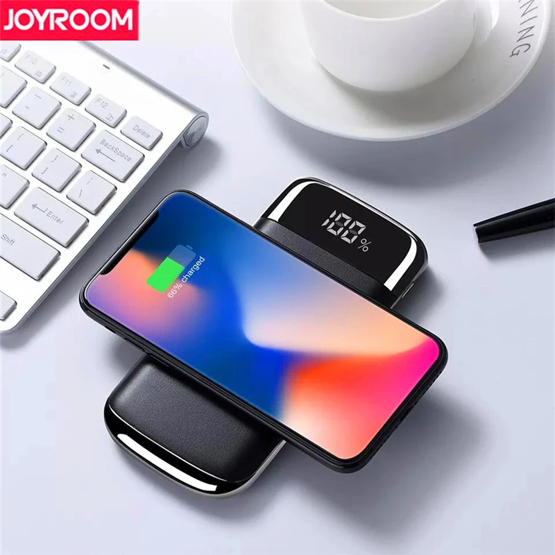 Joyroom 10000mAh wireless charger power bank Portable Polymer battery With LED Power display bateria externa For Mobile Phone Joyroom 10000mAh wireless charger power bank Portable Polymer battery With LED Power display bateria externa For Mobile Phone