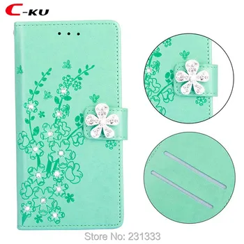 

C-ku Diamond Flower Wallet Leather Pouch Case For Samsung Galaxy S8 S9 PLUS J3 2017 J5 J7 A3 A5 S5 S6 S7 EDGE Stand Cover 120PCS