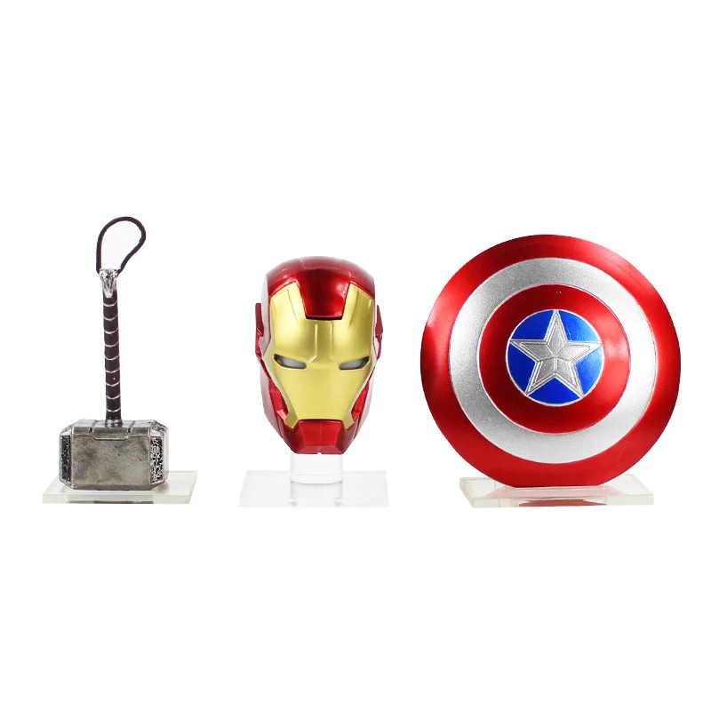 New 3pcs Thor S Hammer Captain America Shield Iron Man Helmet Model Collection Toys Games Action Figures Hero Toys Comic Book Heroes Action Figures - iron man captain america thor roblox