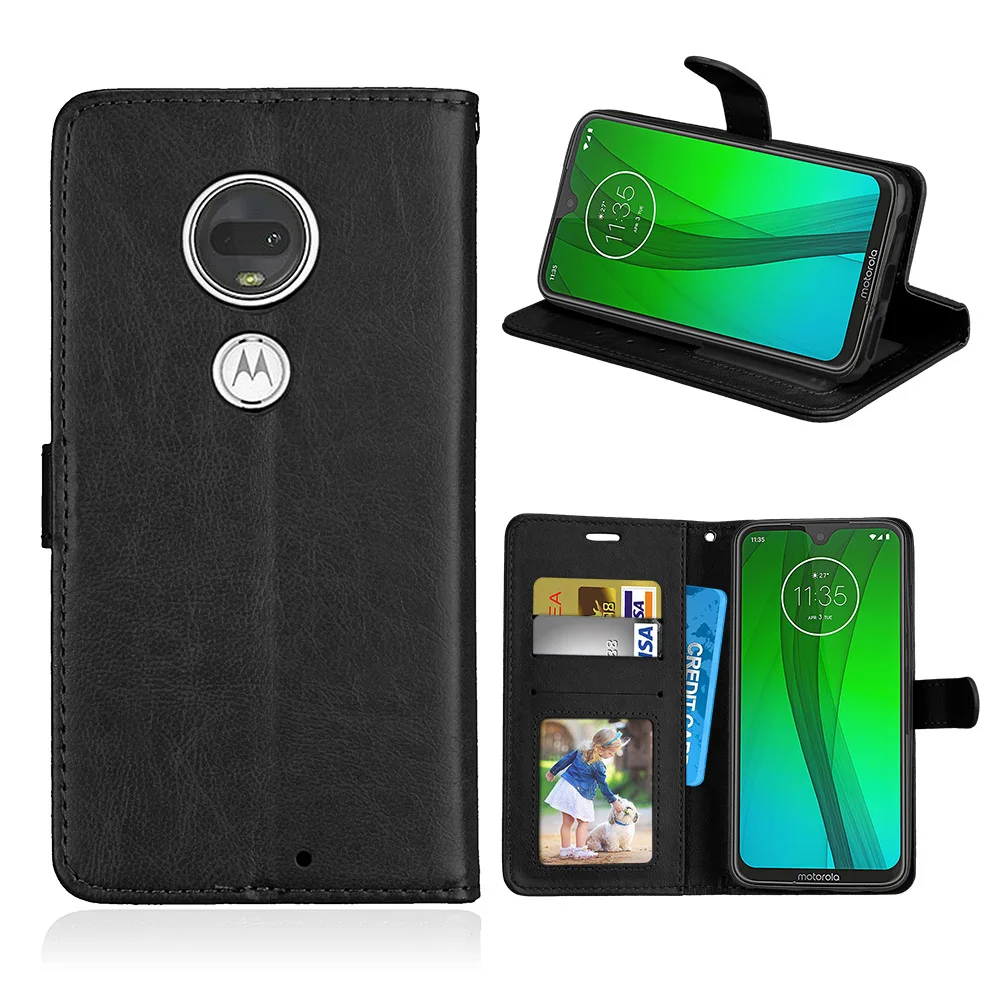 Кожаный чехол для Motorola Moto G7 Plus / Play Power One P30 Note Play|Чехлы-портмоне| |