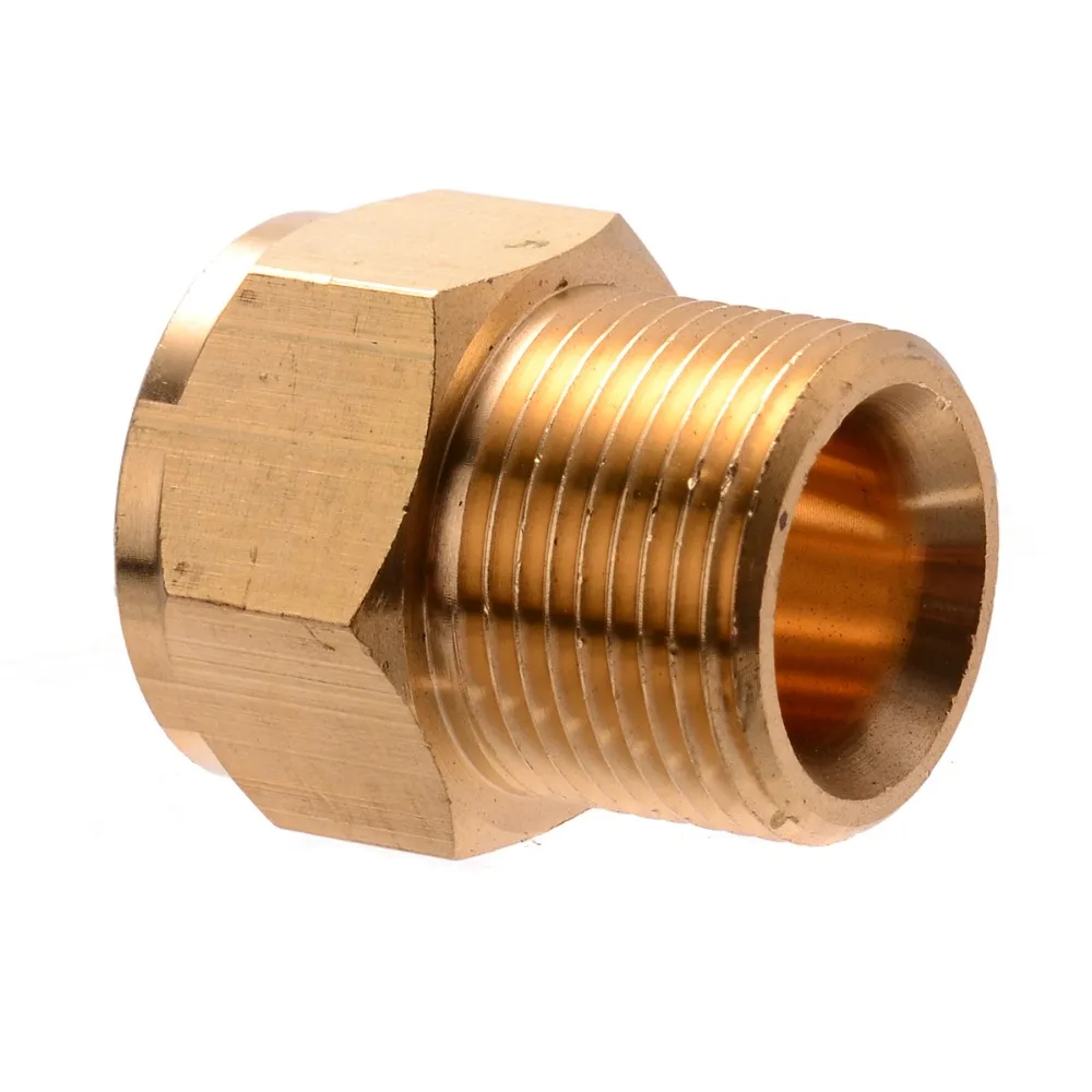 

1pc Durable Brass M22 Male * M22 Female Hose Coupling Adapter Connector Screw Fittings For HD HDS Pressure Washer 31*14mm Mayitr