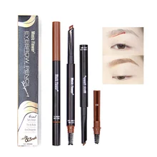 2 в 1 карандаш для бровей с кисточкой для бровей водонепроницаемый автоматический 3 цвета макияж косметический инструмент