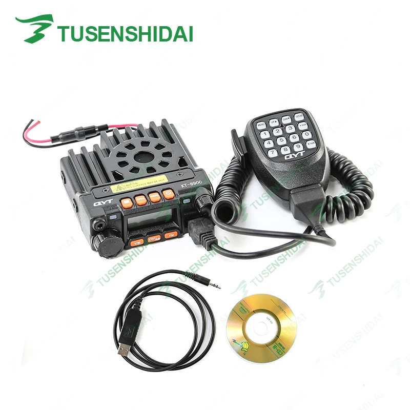 

Mini Transceiver QYT KT8900 VHF136-174/UHF400-480MHz Two Way Radio Dual Band Mobile Transceiver Color Black Car Mobile Radio