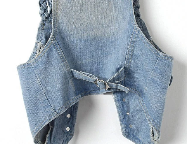 V-образный вырез твист безрукавный джинсовый жилет для женщин винтажный Повседневный двубортный короткий облегающий жилет Femme женский большой жилет
