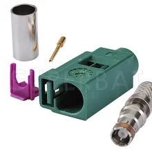 Superbat 10 шт. Fakra Разъем гнездо OME Anatenna зеленый автомобиль TV1 RF разъем для LMR195, RG58, RG142, RG400