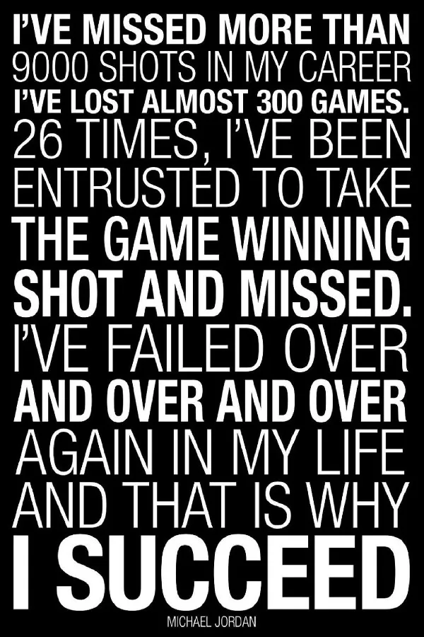 LZ922-2  Michael Jordan Why I Succeed Motivational Quotes