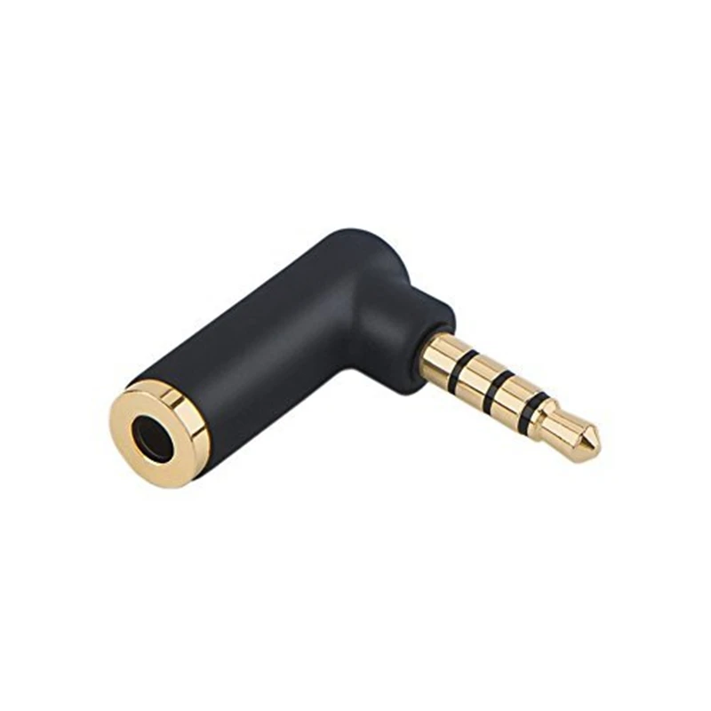 

Angle 3.5mm Audio Adapter, 1/8 TRRS Stereo Headphone Connector Male to Female Compatible Headset, Tablets, MP3 Players,