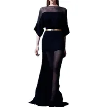 Марка сексуальная хип рыбий хвост платье с длинным платье перспектива черное платье женщины"