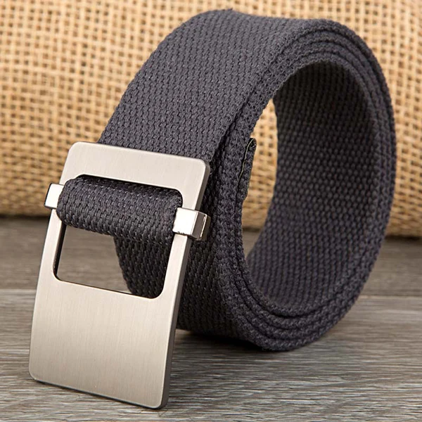 140CM Unisex Men Women Military Solid Belt Adjustable Buckle Weave Canvas Waistband Pants Strip