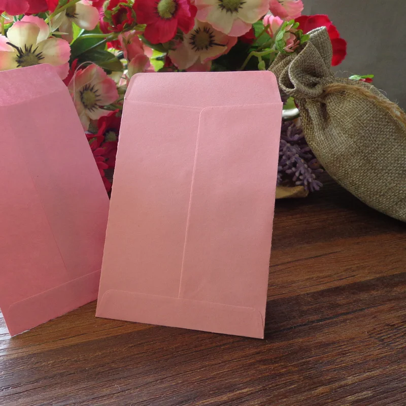Конверты бумажные светло розовые в стиле ретро 20 шт. 7x10 см + 1 5 см|paper envelope|envelopes