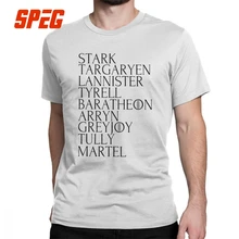 Game Of Thrones T-Shirt for Men All the Houses Short Sleeve Printed Tees Round Neck 100% Cotton Tops Graphic T Shirt Plus Size Game Of Thrones T-Shirt for Men All the Houses Short Sleeve Printed Tees Round Neck 100% Cotton Tops Graphic T Shirt Plus Size
