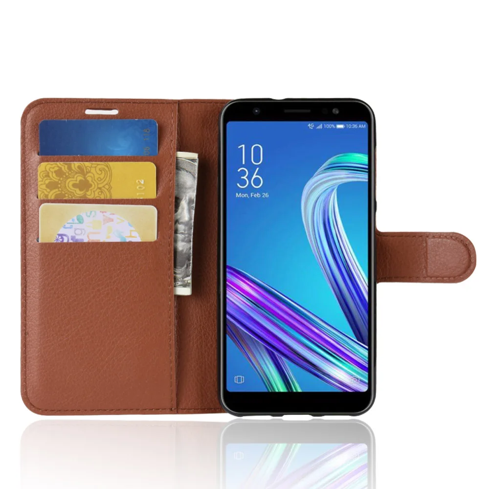 Чехол для Asus Zenfone Max M1 ZB555KL роскошный кожаный чехол бумажник с откидной крышкой Zenfon