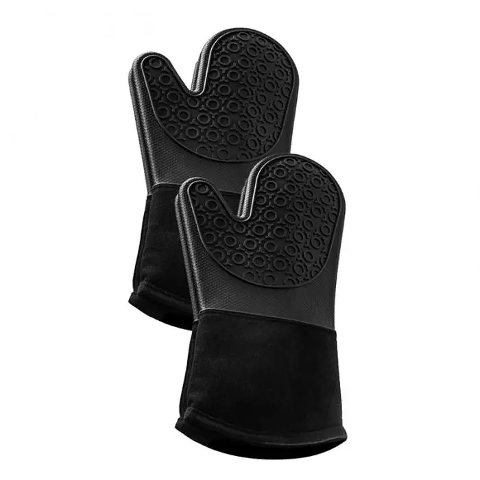2 шт Силиконовые перчатки для плиты перчатки термостойкие нескользящие для кухни приготовления выпечки Лучшая цена