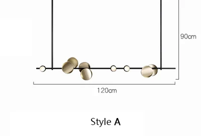 Скандинавские роскошные подвесные светильники в полоску, стойка для стола, офисное художественное освещение, дизайнерская креативная личность, подвесной светильник для бара - Цвет корпуса: A