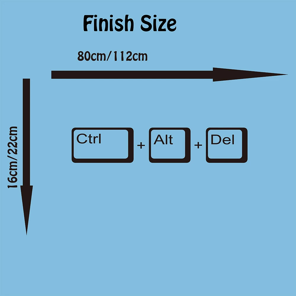 Ctrl Alt Del Computer Geek Science Wall Decal School Kids Room Geek Laptop Science Inspirational Quote Wall Sticker Vinyl Decor (1)