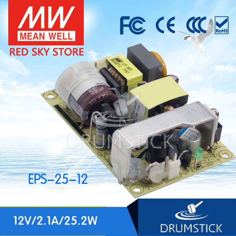 MEAN WELL EPS-25-12 12 В 2.1A meanwell EPS-25 25 2 Вт одновыходной импульсный источник питания |