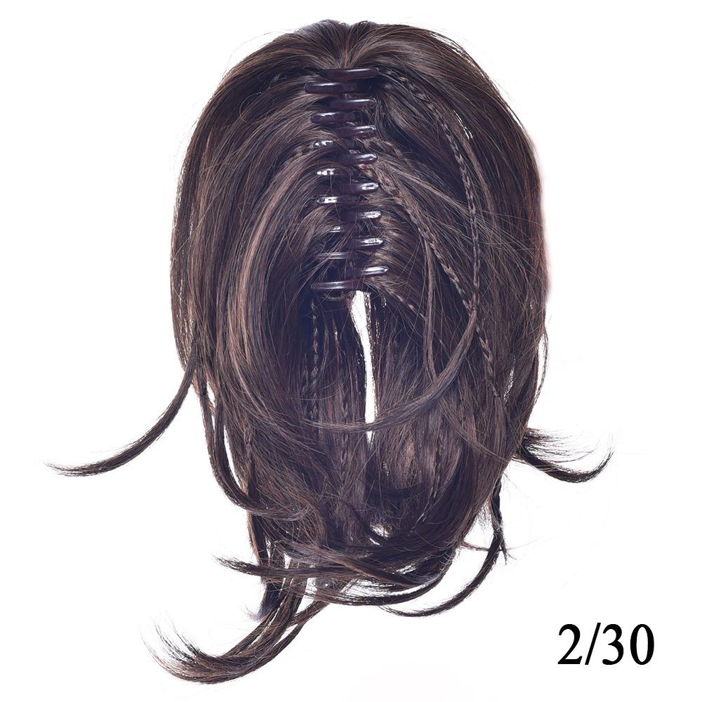 Soowee Women's Hairpiece Synthetic Hair Blonde Black Brown Clip In Hair Extensions Curly Little Pony Tail Claw Ponytail
