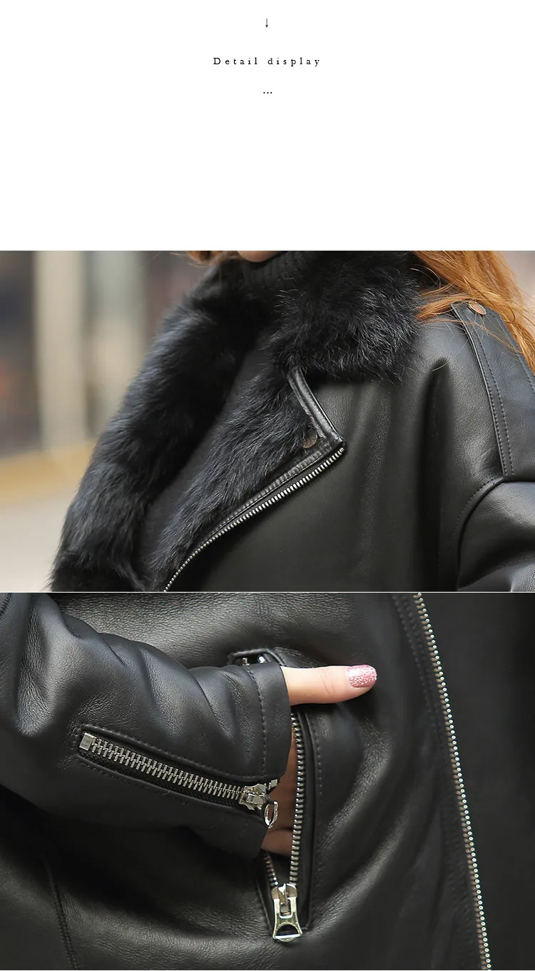 women natural sheep skin leather coat fur inside (17)