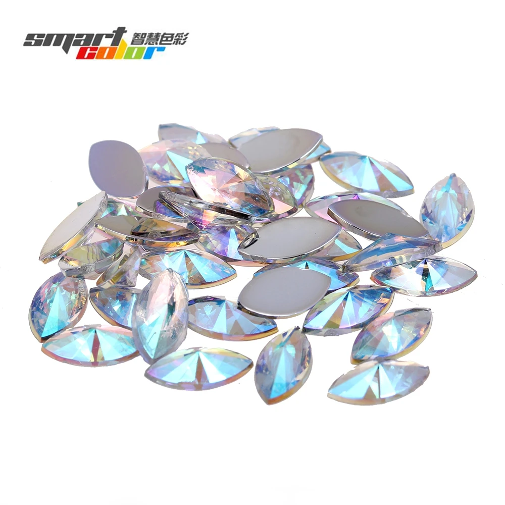 

5x10mm 5000pcs Nail Rhinestones Flatback Marquise Pointed AB Colors Eye Beads DIY Nails Art Phone Cases Garments Supplies