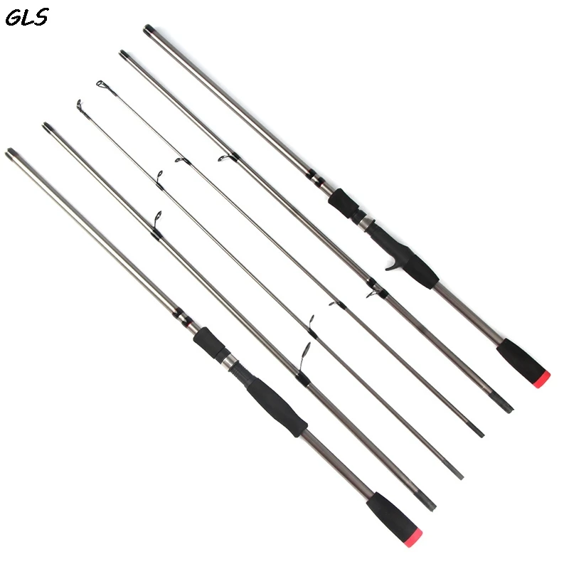 

2.1m M Power Fishing Rod Spinning Casting 3 Sections Travel Carbon Rod Lure