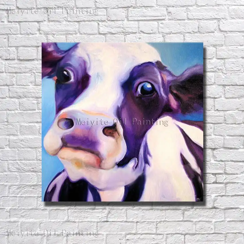 cuadros artisticos de pared para decoracion para sala de estar grandes ojos lindos vaca silly pintura a mano pared china cuadros artisticos de pared