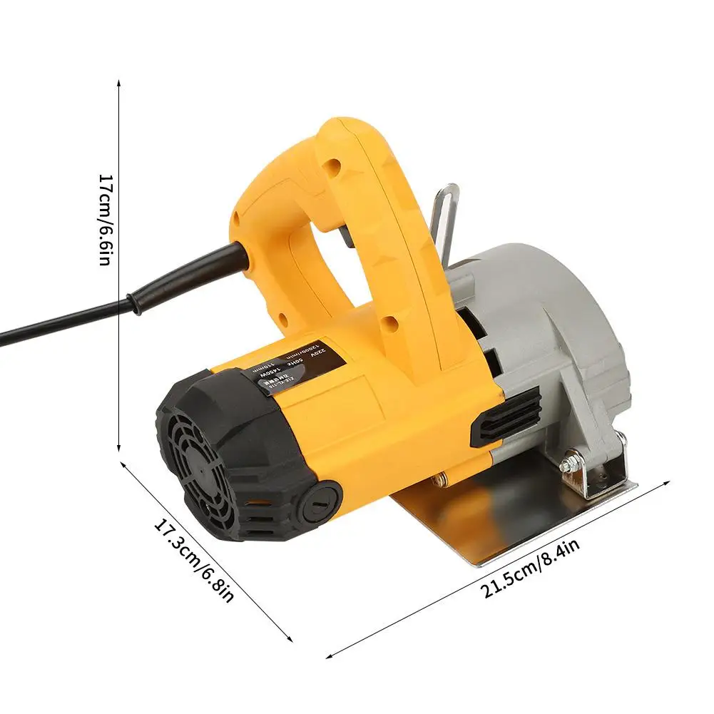 220V Бытовая высокомощная режущая машина долбежные канавки электрическая пила для дерева/мрамора/плитки желтого цвета