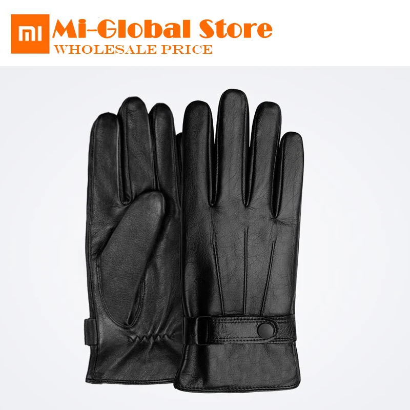 

original xiaomi Spanish lambskin Five Fingers Touch Screen Gloves 60% wool Windproof and warm soft unisex best gift for winter