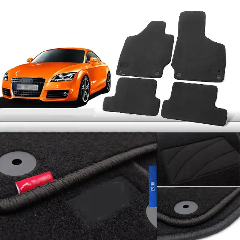 4pcs Premium Auto Fabric Nylon Anti Slip Floor Mats Carpet For